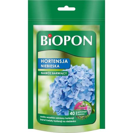 Biopon 200 g Nawóz do hortensji niebieskiej barwiący kwiaty rozpuszczalny mineralny nadaje kolor