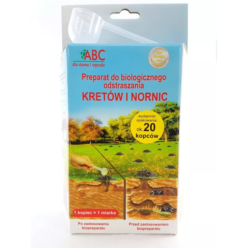 ABC 200g Preparat do biologicznego odstraszania kretów i nornic 20 kopców