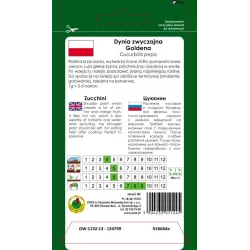 PNOS 3g Cukinia Goldena Żółta Nasiona warzyw Plenna Smaczna Konserwowanie