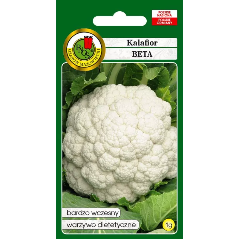 PNOS 1g Kalafior Beta Nasiona warzyw Biały Odmiana bardzo wczesna