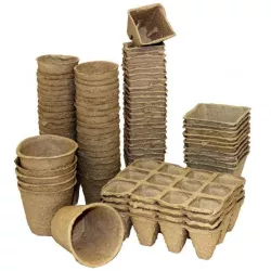 Chomik 60 szt. Doniczki torfowe 6x6 cm Naturalne Biodegradowalne Rozsada