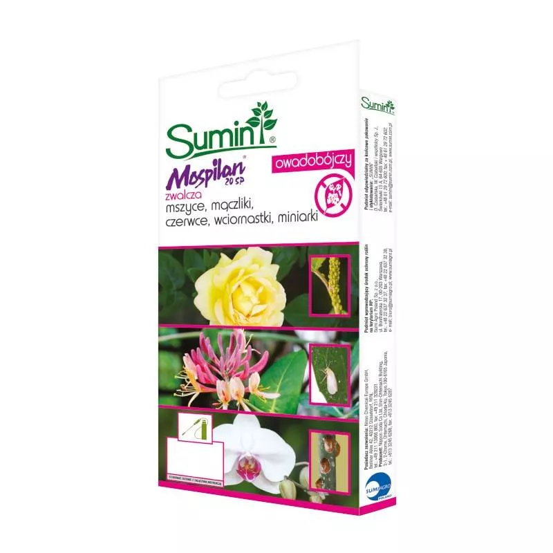 Sumin 20g Mospilan 20SP Środek owadobójczy opuchlaki czerwce biedronka azjatycka mszyce