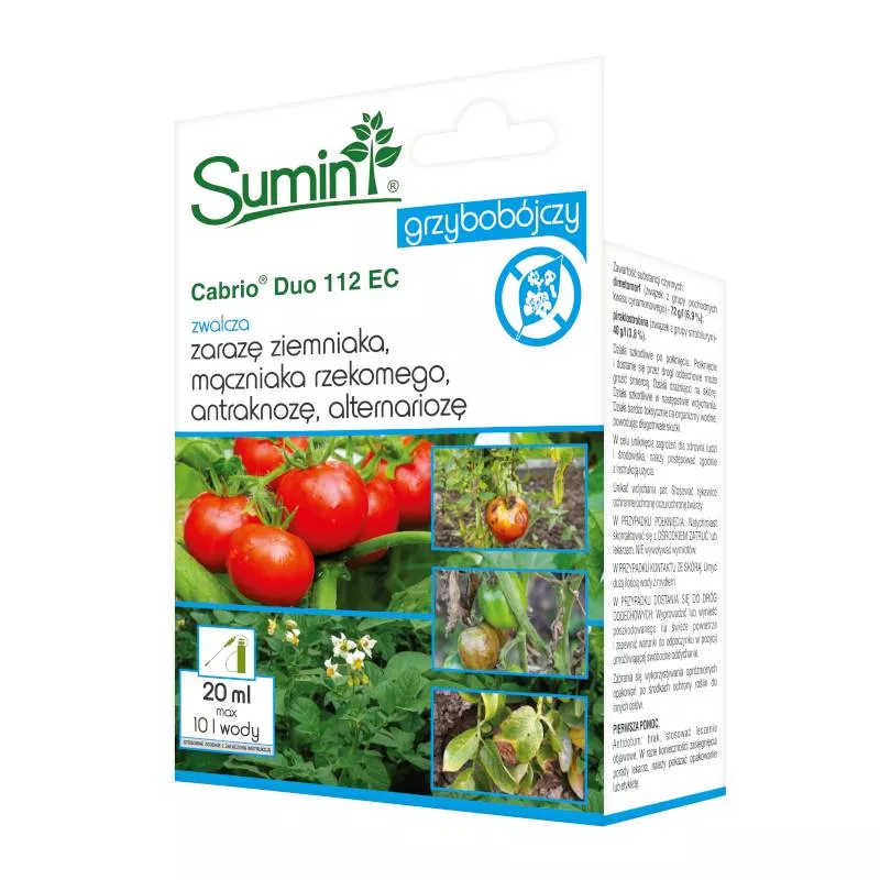 Sumin 20ml Cabrio Duo 112EC Zwalczanie zarazy ziemniaka antraknozy mączniaka rzekomego