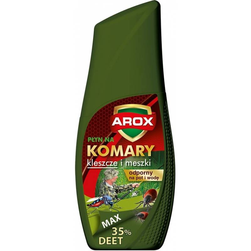 Arox 50ml Płyn na komary kleszcze i meszki odporny na pot i wodę 35% DEET