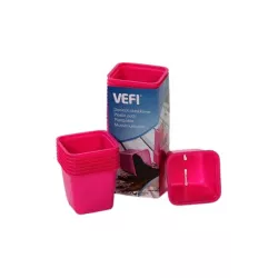 VEFI 30 szt. Doniczka Produkcyjna Różowa 6x6cm Rozsady Siewki