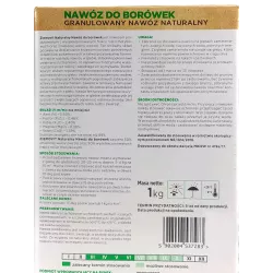 Ziemovit 1 kg Nawóz Naturalny pod borówki BIO poprawia strukturę gleby zwiększa plonowanie