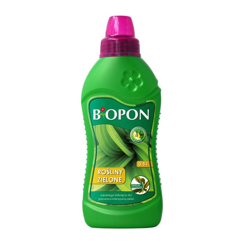 Biopon 0,5 l Nawóz do roślin zielonych Przeciw chlorozie Żółknięcie liści