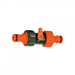 Ramp Łącznik szybkozłączek z zaworem R1122 Nypel Łączenie węży ogrodowych Odcinanie dopływu wody