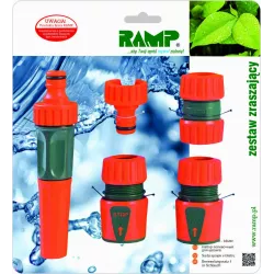 RAMP Zestaw zraszający do węża 1/2" 5 szt. R1512B Szybkozłączki Przyłącze Reparator Zraszacz
