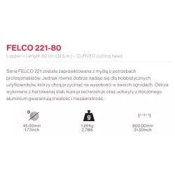 Felco 221-80 Nożyce do cięcia gałęzi Sekator Mocny Hartowany