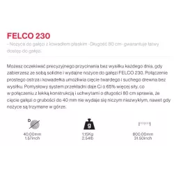 Felco 230 Nożyce do cięcia gałęzi Sekator Solidne Precyzyjne