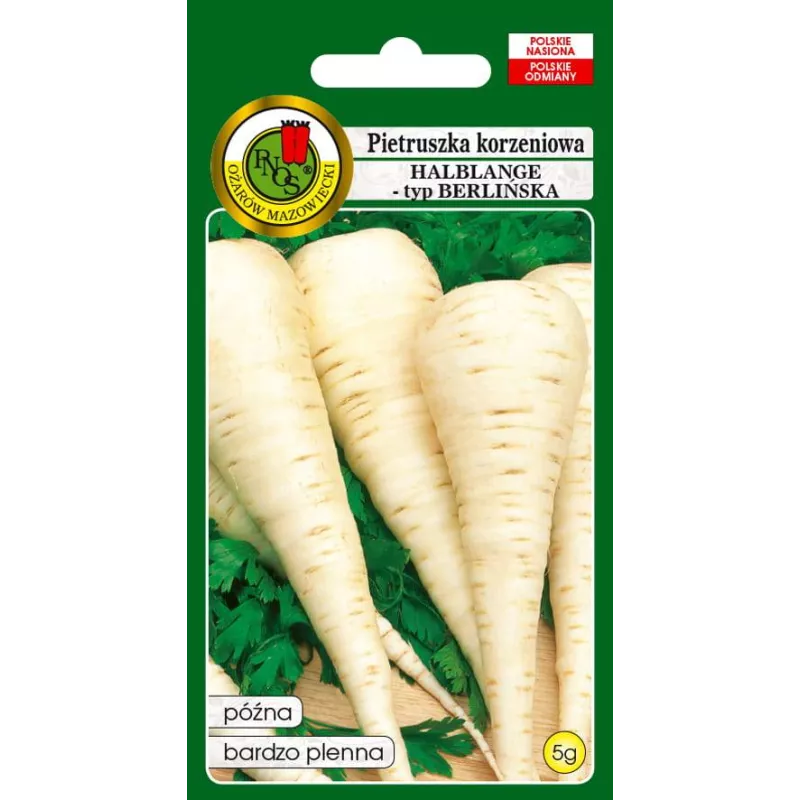 PNOS 5g Pietruszka Halblange Typ Berlińska Nasiona warzyw Plenna Późna