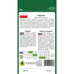 PNOS 0,6g Papryka Mieszanka Odmian Nasiona warzyw Słodkie Mięsiste