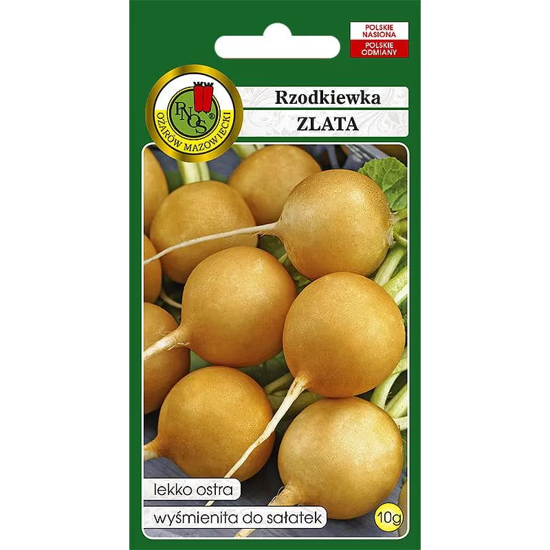 PNOS 10g Rzodkiewka Zlata Żółta Okrągła Nasiona warzyw Soczysta