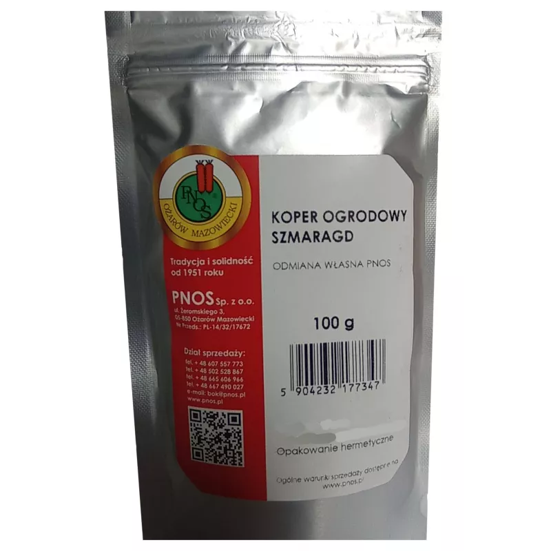 PNOS 100g Koper Szmaragd Nasiona warzyw Odmiana średnio późna Źródło witaminy C Plenny