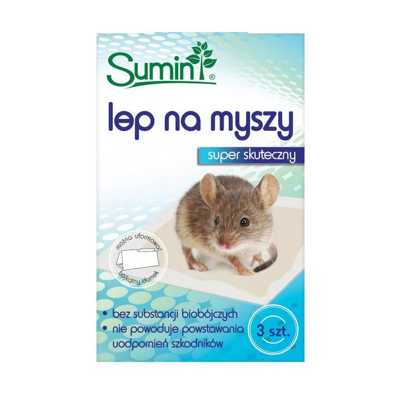 Sumin 3 szt. Mocna Pułapka Lepowa na Myszy Łapka