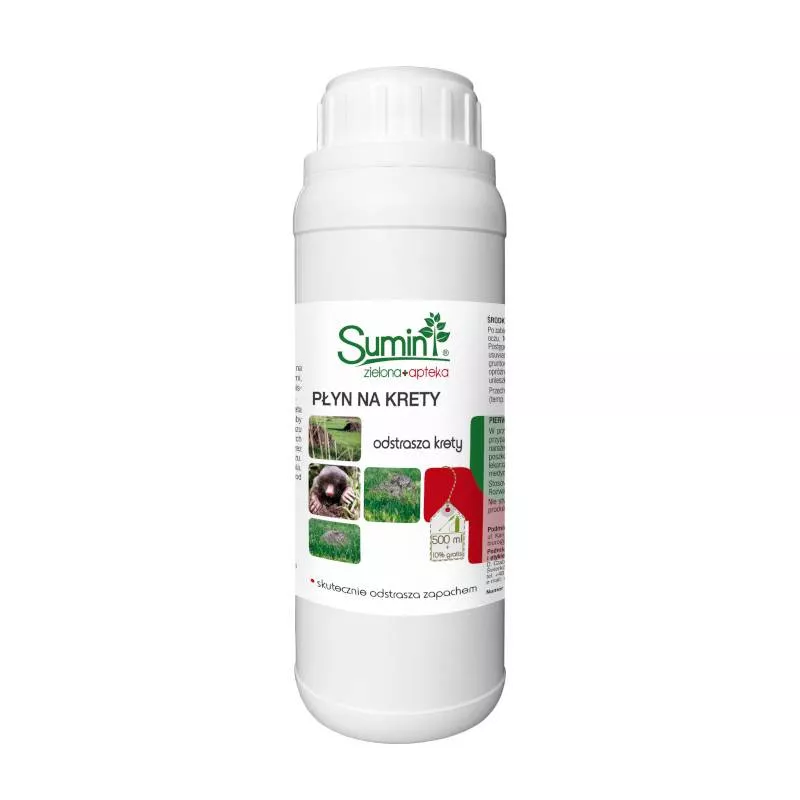 Sumin 500ml Płyn Środek na Krety Odstrasza Zwalcza Kopce