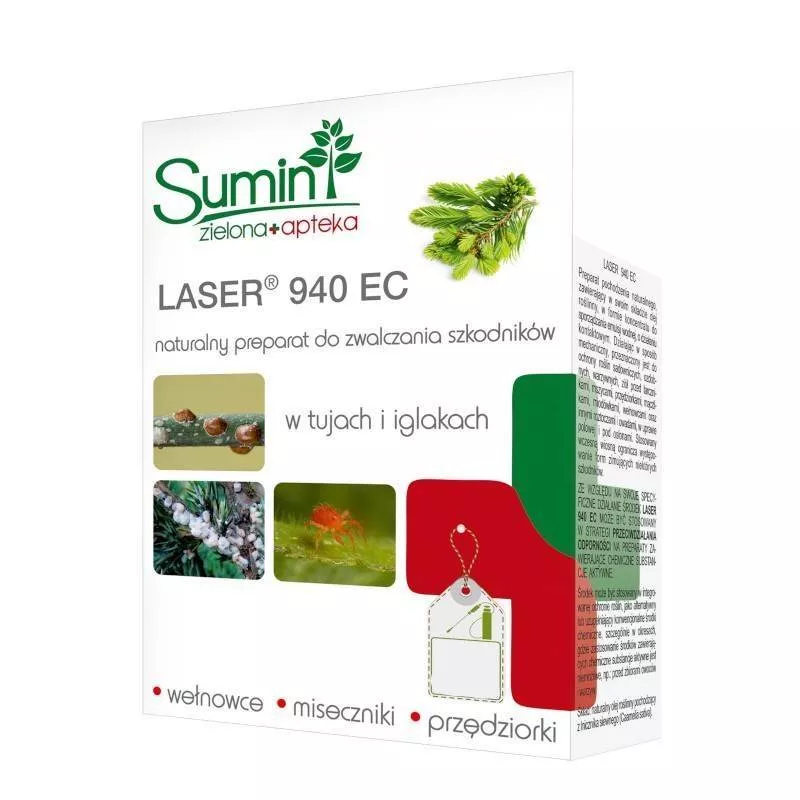 Sumin 25ml Laser 940EC Oprysk na Przędziorki Tarczniki w Tujach Iglakach