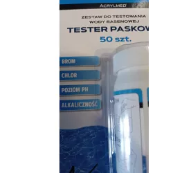 Acrylmed 50szt. Tester Paskowy do Wody 4w1 Mierzenie pH Chemia Basenowa