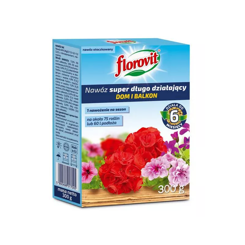 Florovit 300 g Nawóz super długo działający dom i balkon