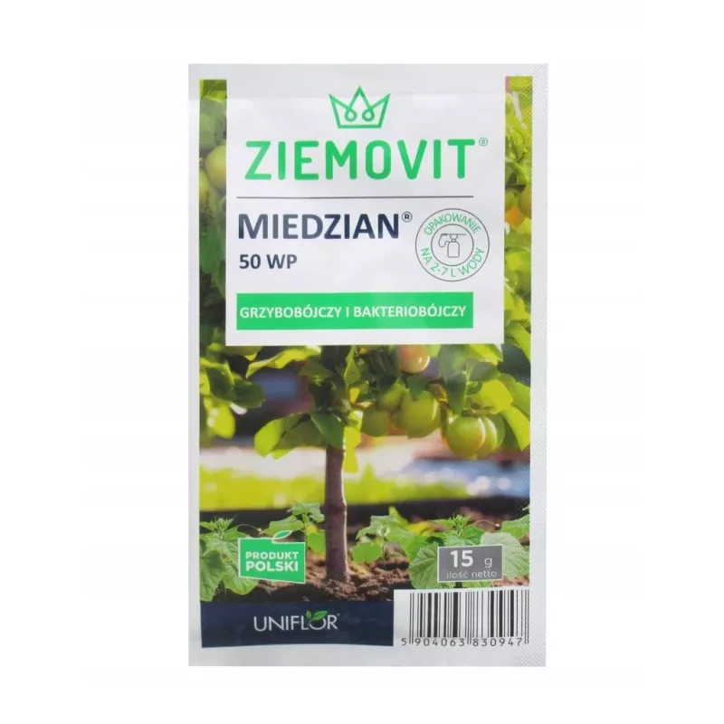 Ziemovit 15g Miedzian 50 WP Oprysk Środek Grzybobójczy Bakteriobójczy