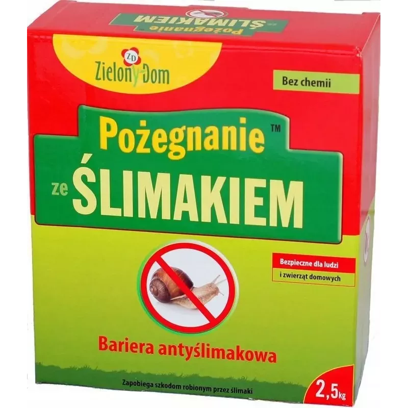 Zielony Dom 2,5kg Pożegnanie ze ślimakiem Ekologiczny Środek ślimakobójczy Skutecznie odstrasza
