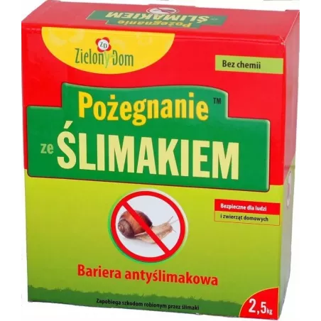 Zielony Dom 2,5kg Pożegnanie ze ślimakiem Ekologiczny Środek ślimakobójczy Skutecznie odstrasza