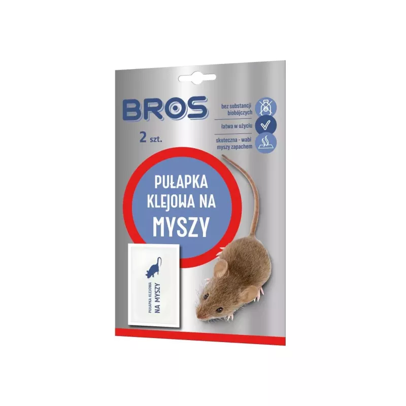 Bros 2szt. Pułapka klejowa lep na myszy skuteczna myszołapka z klejem