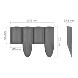 Cellfast Palisada 4 ECO 2,4m Antracyt 34-054 Efektowne Rabaty Ścieżki