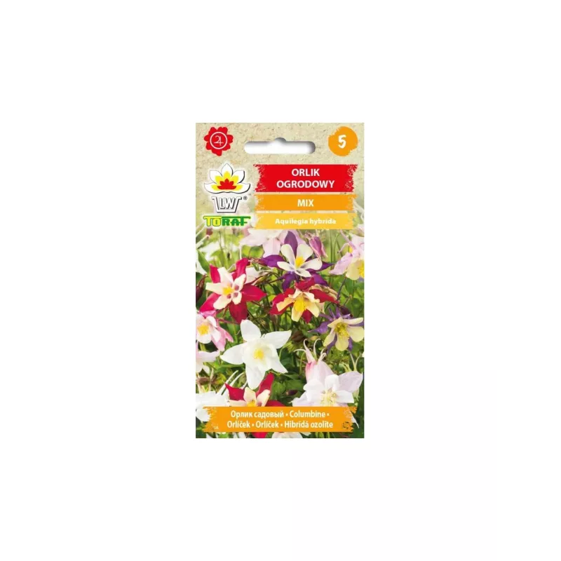 Toraf 0,3g Orlik ogrodowy mix Nasiona kwiatów wieloletnich Mieszanka kolorów