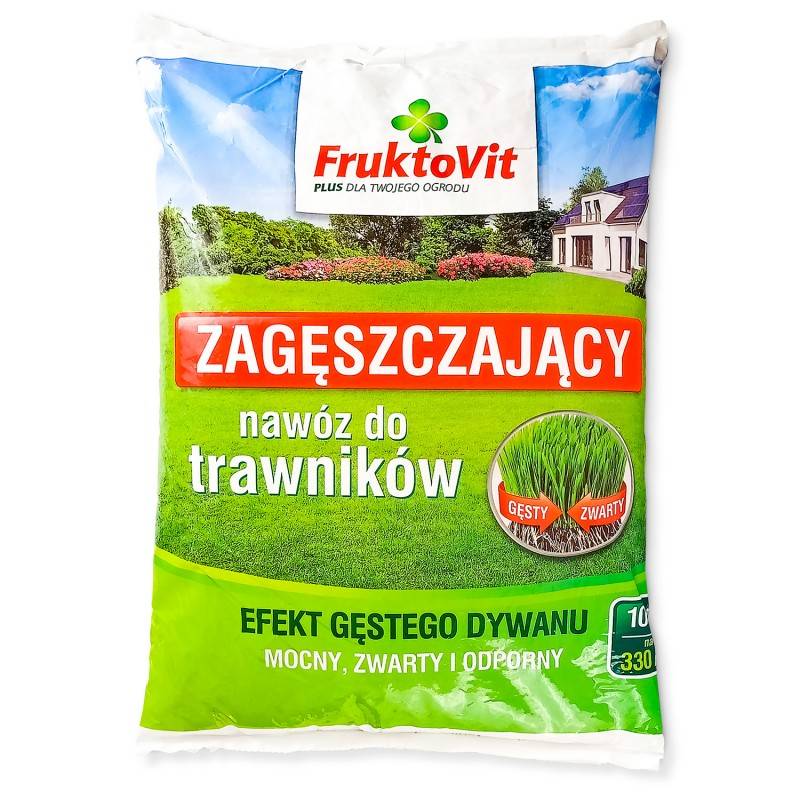 Fruktovit Plus 10 kg Nawóz do trawników Zagęszczający Gęsta Mocna Darń