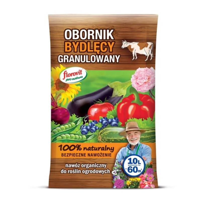 Florovit Pro Natura 10l Obornik Bydlęcy Granulowany Naturalny obfite plony