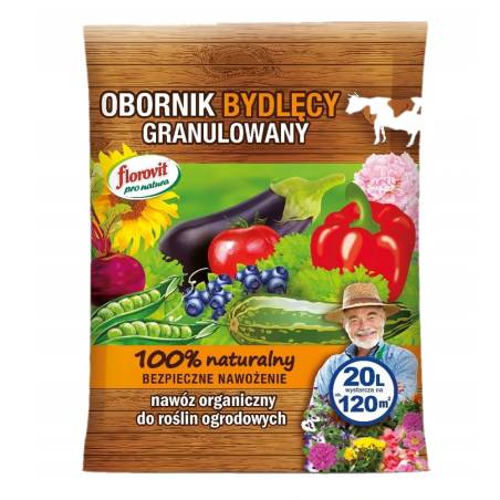 Florovit Pro Natura 20l Obornik Bydlęcy Granulowany Naturalny obfite plony