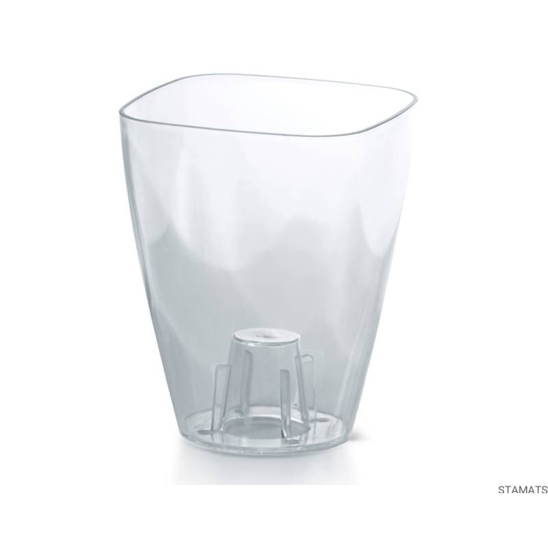 Osłonka storczyk kwadrat 13cm Form transparentny