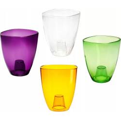 Osłonka storczyk kwadrat 13cm Form transparentny