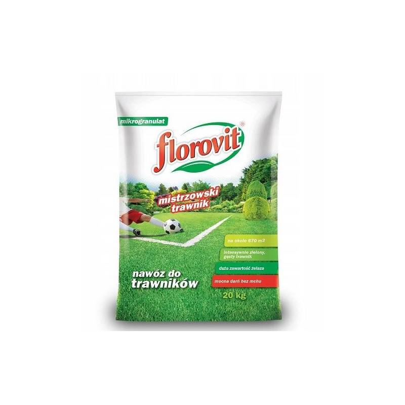 Florovit 20 kg Nawóz do trawników Mistrzowski trawnik