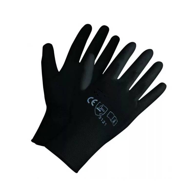 Rękawice 470 Poliuretan Czarne Rozmiar 10 Solidne Idealne do pracy w ogrodzie