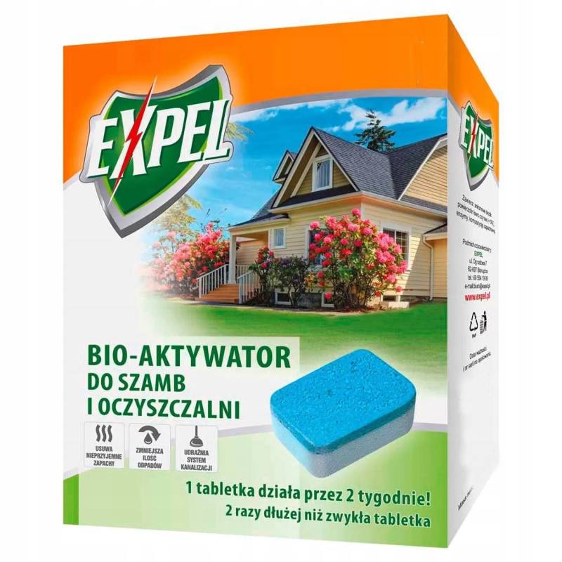 Expel 20g Bio-aktywator do szamb Tabletka Oczyszcza Neutralizuje zapachy