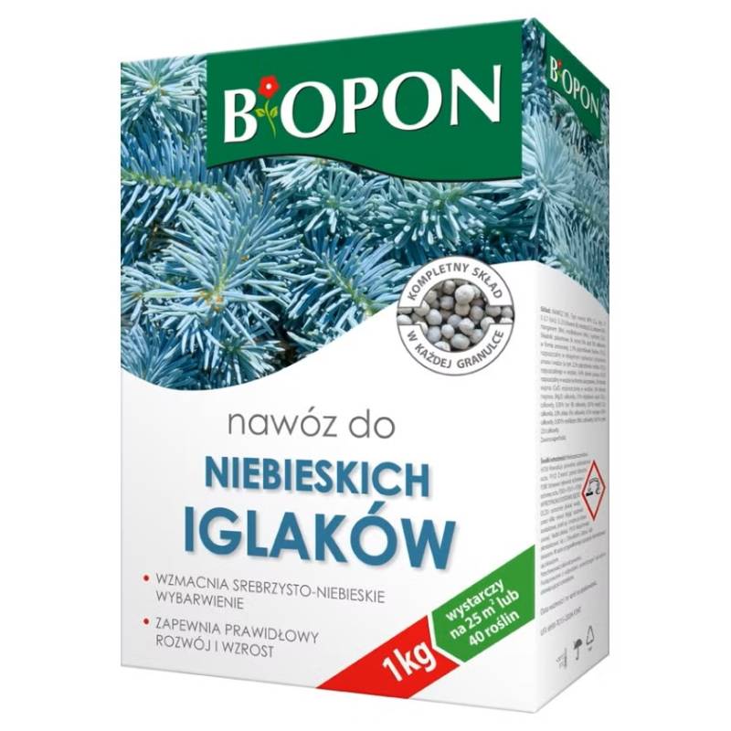BIOPON 1 kg nawóz do niebieskich iglaków jałowców cyprysów