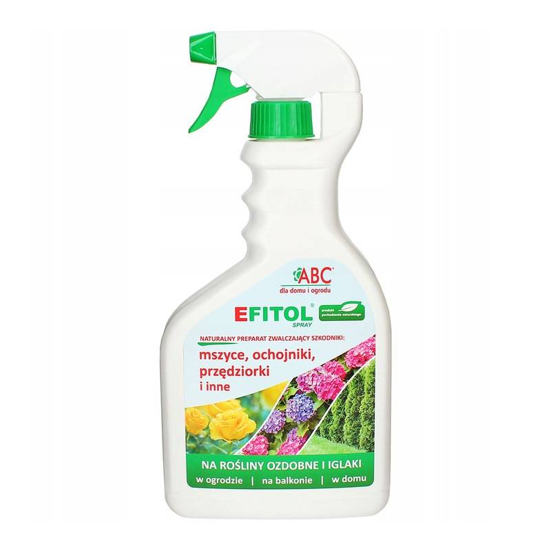 ABC 600ml Efitol Naturalny Spray Owadobójczy na Przędziorki Mszyce Ochojniki Na Rośliny Ozdobne Iglaki