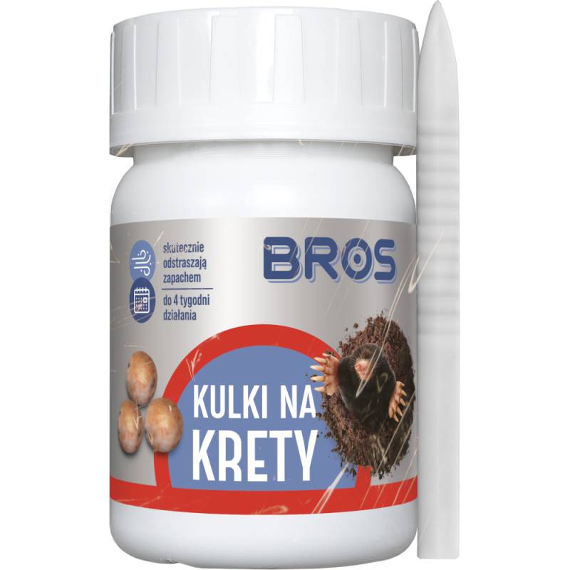 Bros 90g Kulki na Krety Skutecznie Odstrasza Zapachem Kreta Długo Działa