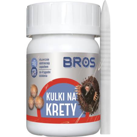 Bros 90g Kulki na Krety Skutecznie Odstrasza Zapachem Kreta Długo Działa