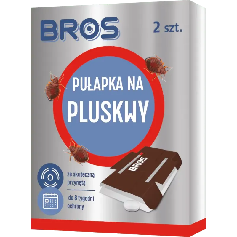 Bros 2 szt Skuteczna Pułapka Lep na Pluskwy Przynęta Długodziałająca Monitoruje Obecność