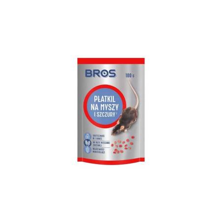 Bros 100g Płatki Zatrute na Myszy Szczury Mumifikuje Trutka na Gryzonie