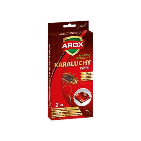 Arox 2szt. Lepowa pułapka na karaluchy inne owady biegające z tabletką