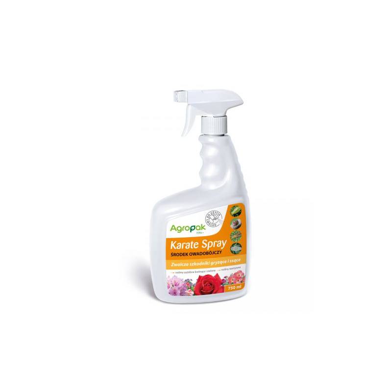 Agropak 750ml Karate Spray Gotowy Środek Owadobójczy Zwalcza Mszyce Gąsienice Wciornastki Miseczniki