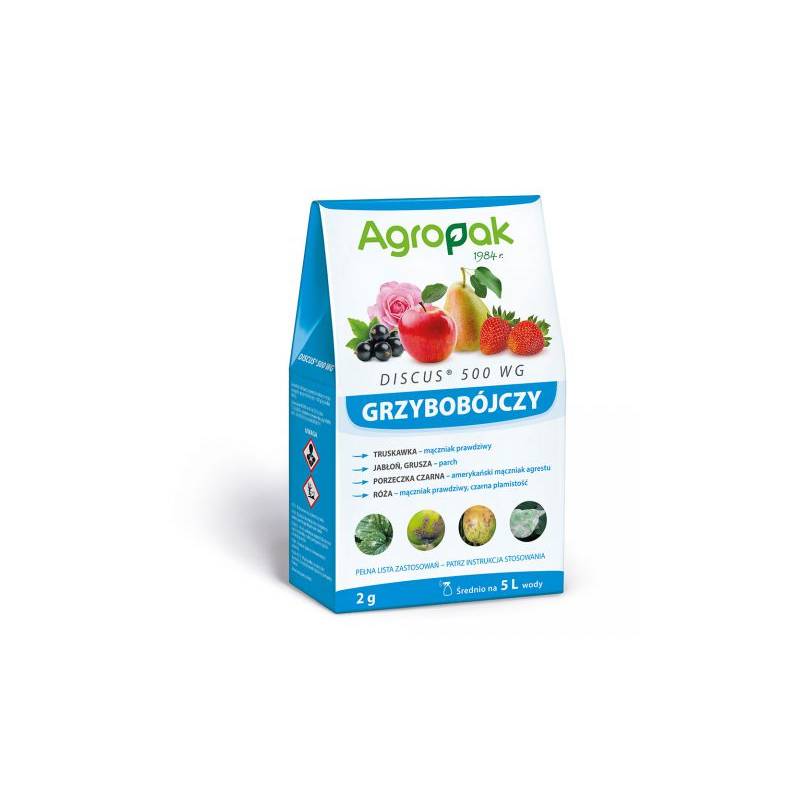 Agropak 2g Discus 500 WG Środek Grzybobójczy Mączniak Prawdziwy Parch Amerykański Mączniak Agrestu