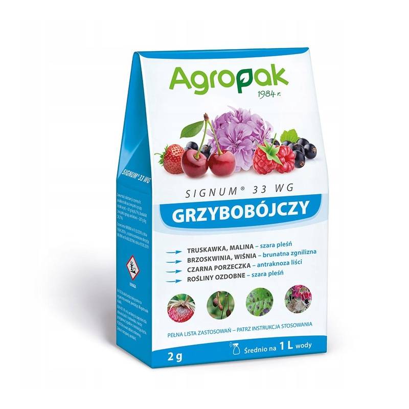 Agropak 2g Signum 33 WG Środek Grzybobójczy Szara Pleśń Brunatna Zgnilizna Antraknoza Liści