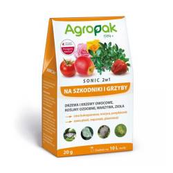 Agropak 20g Sonic 2w1 Środek na Szkodniki Grzyby Ćma Bukszpanowa Mszyca Przędziorek Szara Pleśń Mączniak Plamistość