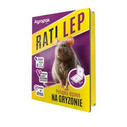 Agropak 17x22cm Rati Lep Pułapka Lepowa na Gryzonie Myszy Szczury Mocny Klej Wabi Zapachem Orzechów